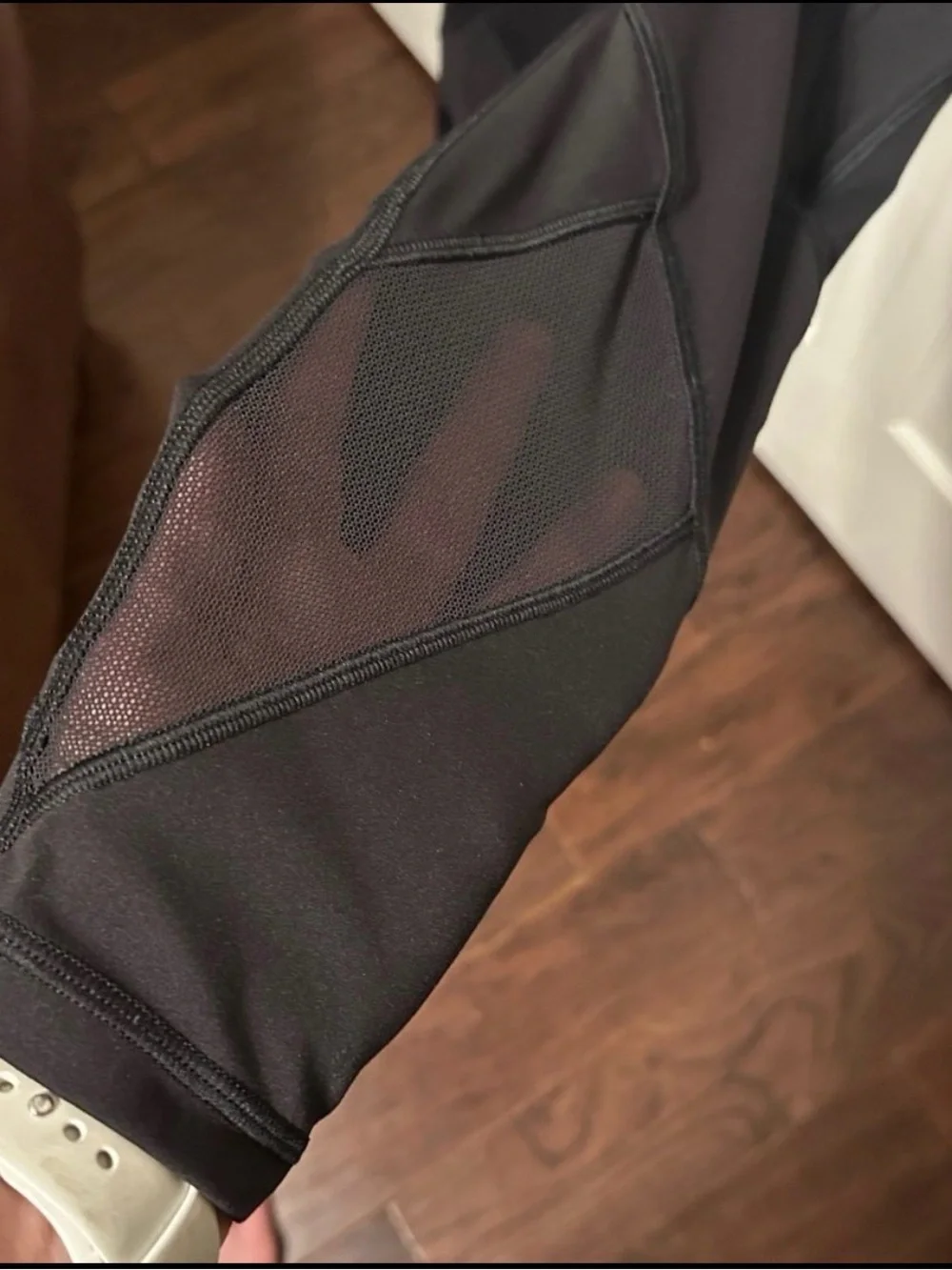 Lululemon |  Black High-Rise Athletic Leggings w/ Mesh Panels - Women’s 4